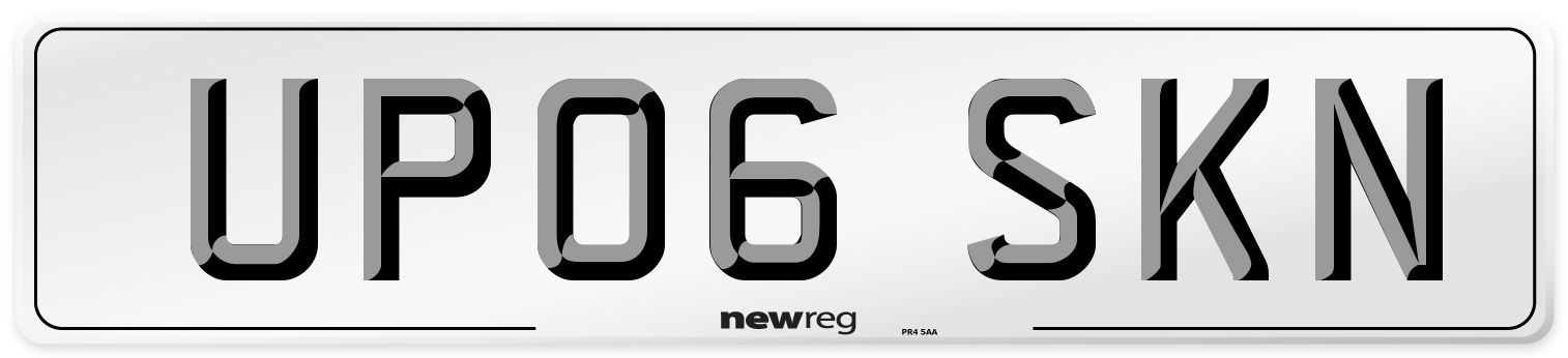 UP06 SKN Number Plate from New Reg